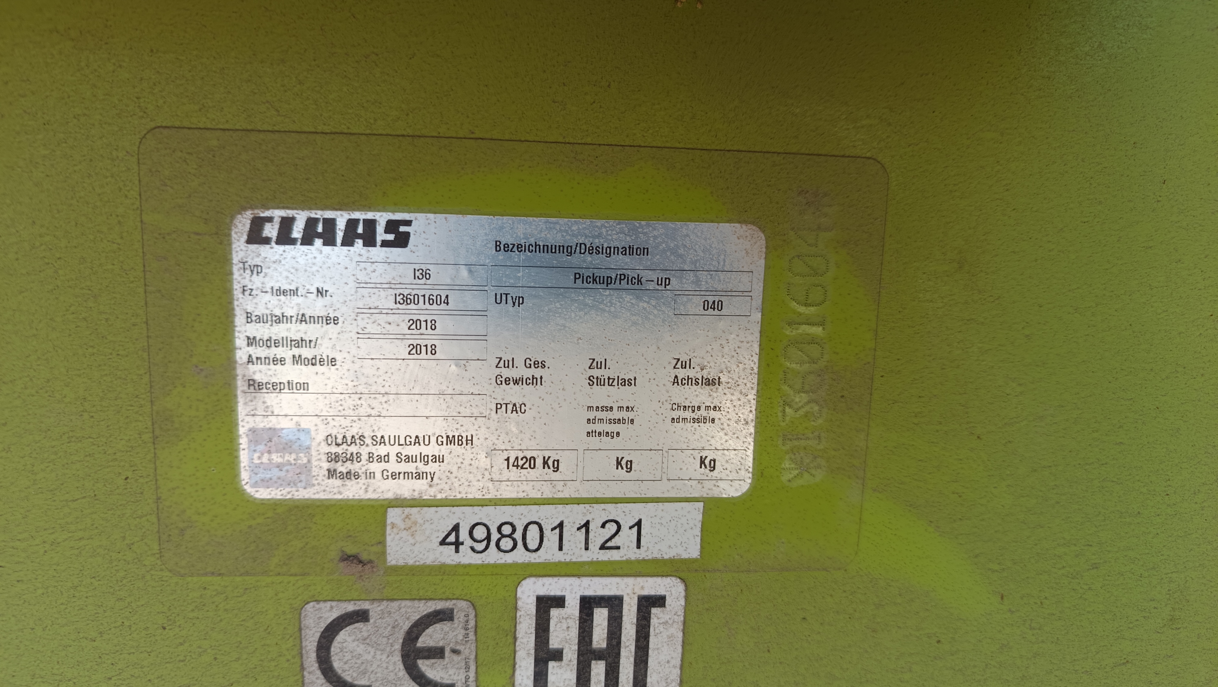 克拉斯300捡拾台(图2) 克拉斯300捡拾台(图2)